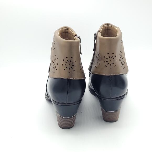 Elite by Corey's Booties Style Barbara black brown women's size 10 - Picture 6 of 9